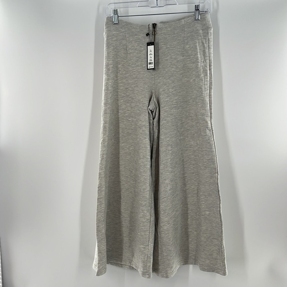 ROME0+JULIET couture Pant Small Wide Leg Heather Gray GAUCHOS NEW WITH TAGS - Picture 1 of 7